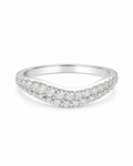 Classic Half Eternity Paved Band Diamond Ring 18K