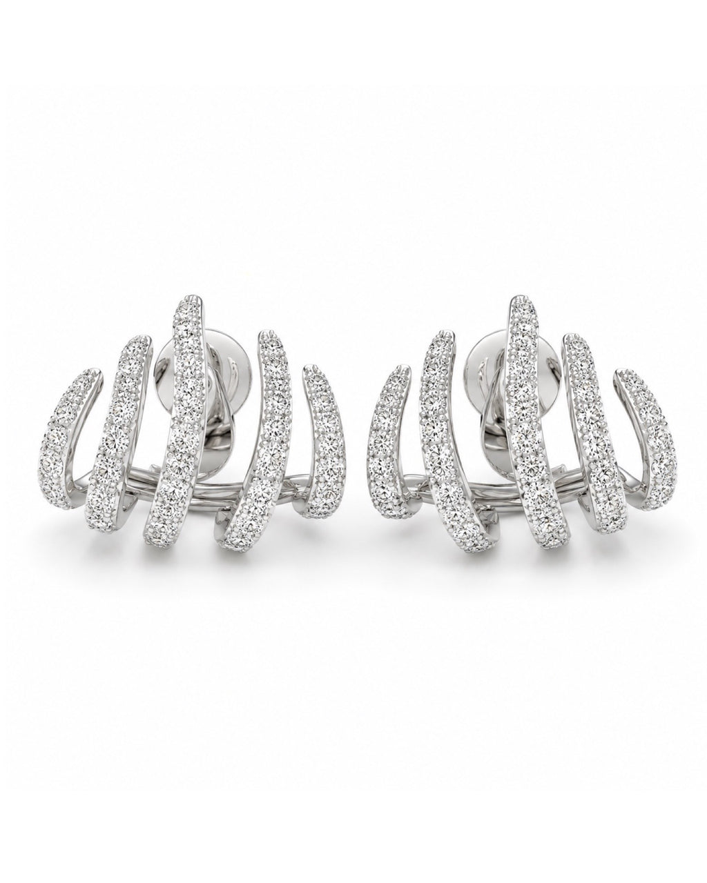 Claw Wrap Diamond Earrings 18K