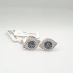 Blue Diamond Evil Eye Diamond Earrings 18K