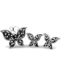 Fancy Black Diamonds Butterfly Statement Diamond Jewelry Set 14K