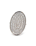 Classic Oval Elongated Statement Diamond Ring 14K