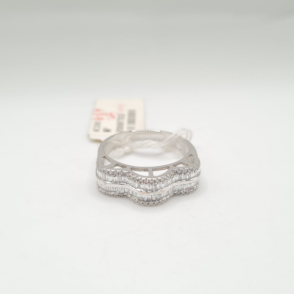 Half Eternity Wave Diamond Ring 14K