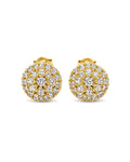 Classic Round Pave Stud Diamond Earrings 18K