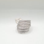 Crossover Paved Statement Diamond Ring 14K