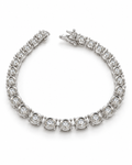 Classic 4.30CTW Round Enlarger Full Eternity Tennis Diamond Bracelet 14K