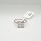 Classic Square Baguette Diamond Ring 14K