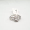 Emerald Baguette Halo Paved Diamond Ring 14K