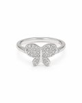 Classic Butterfly Deco Diamond Ring 18K