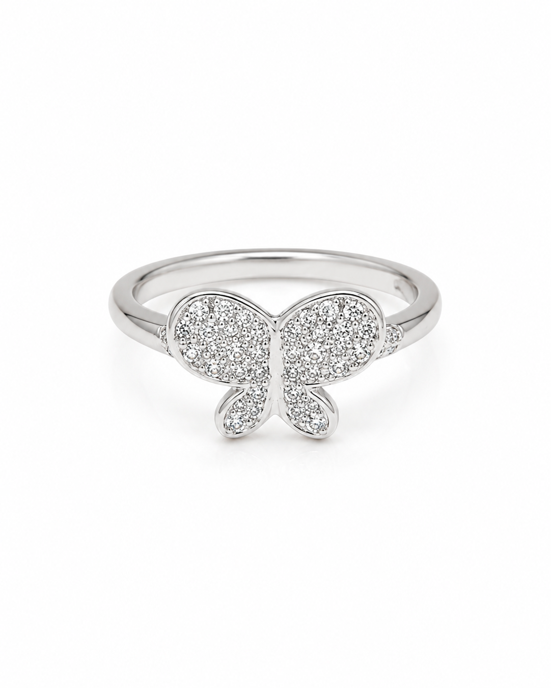 Classic Butterfly Deco Diamond Ring 18K