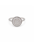 Classic Daily Round Halo Diamond Ring 18K