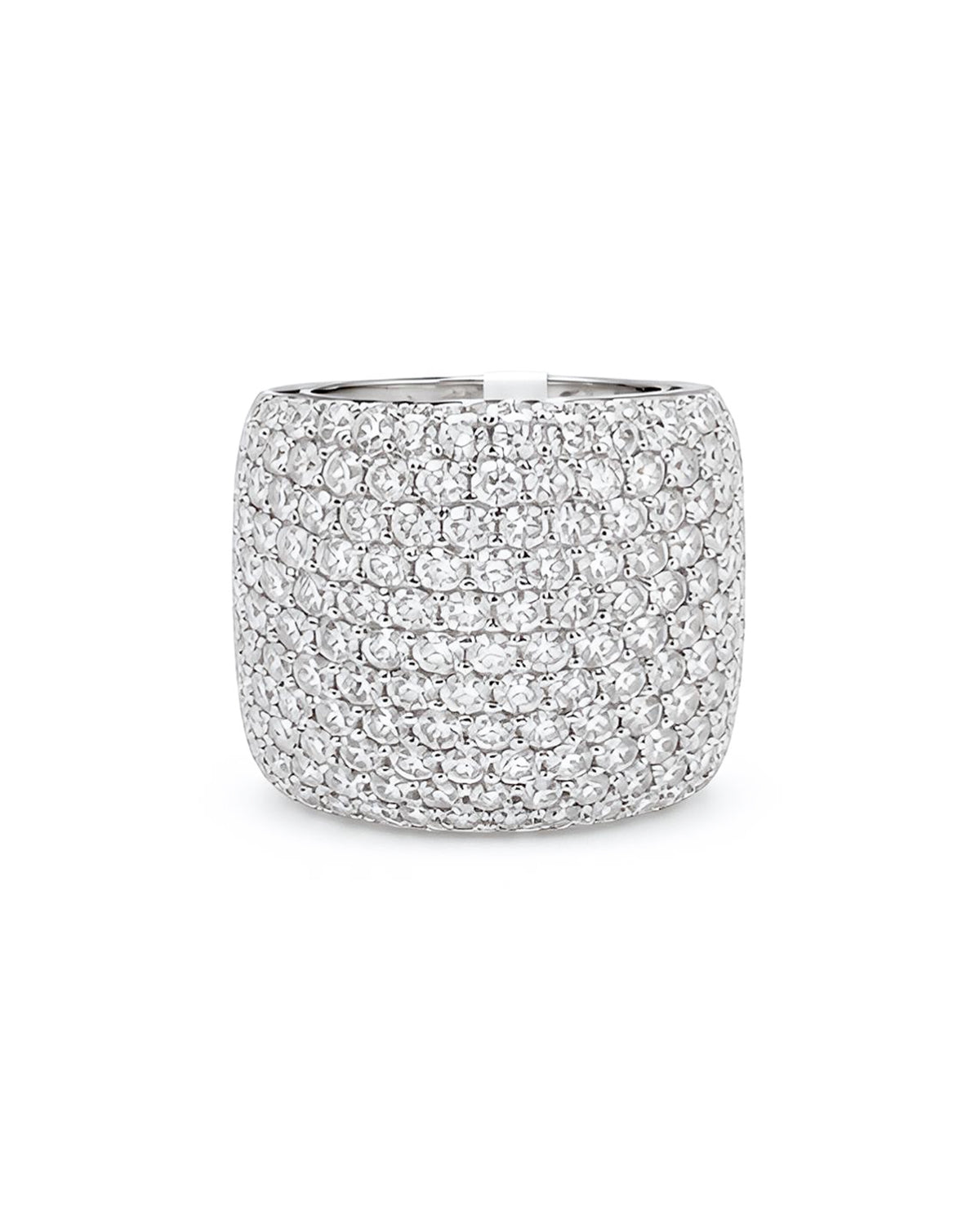 Classic Chunky Paved Statement Diamond Ring 14K