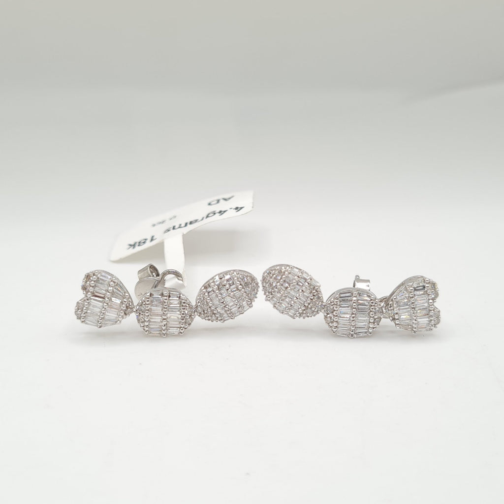 Multi Shape Baguette Diamond Earrings 18K