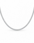 Classic Eternity 21.00CTW Round Pave Tennis Diamond Necklace 18K