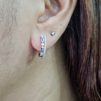 Classic Hoop Diamond Earrings 14K