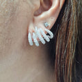 Claw Wrap Diamond Earrings 18K