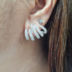 Claw Wrap Diamond Earrings 18K