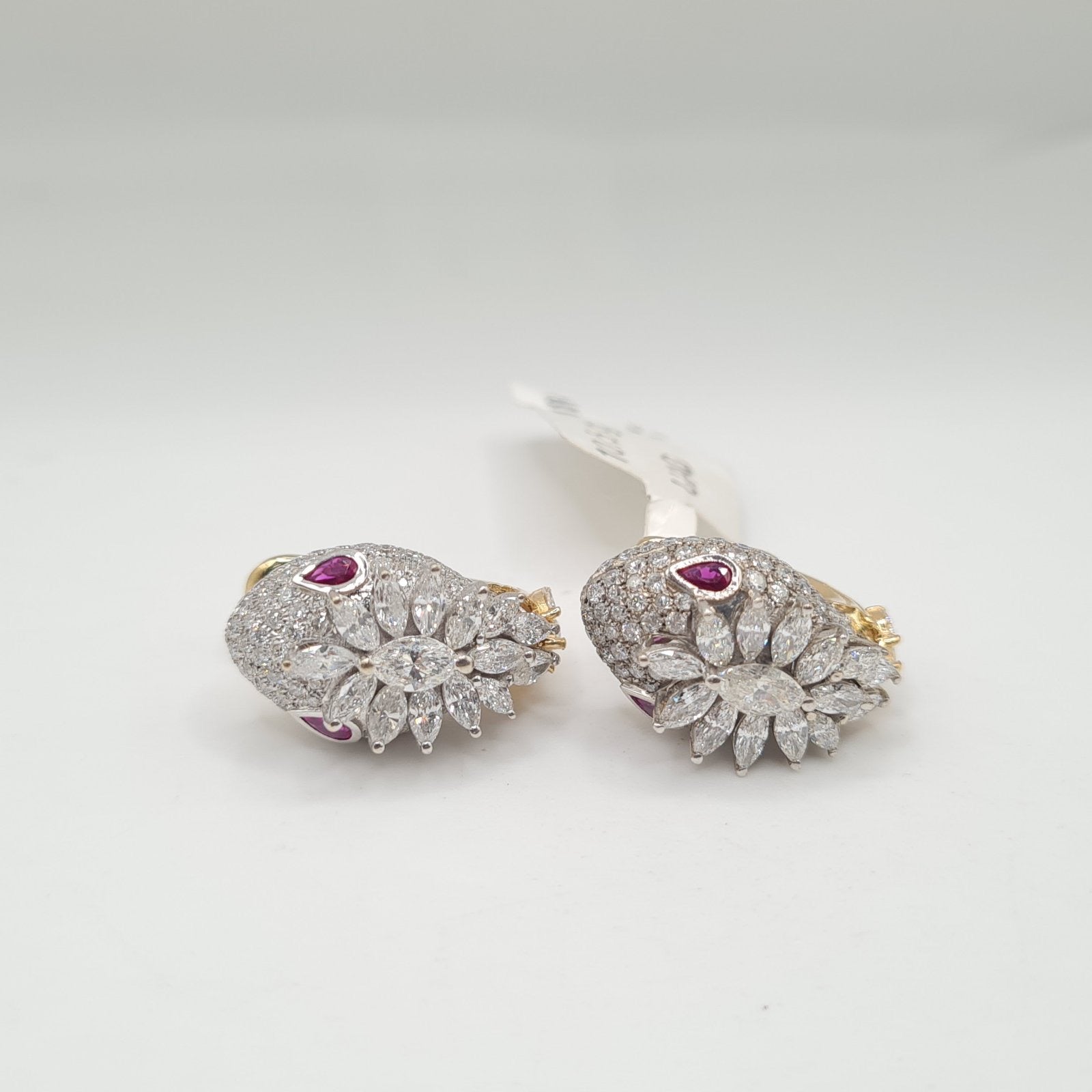 Serpent Marquise Hoop Diamond Earrings 18K