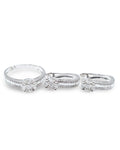 Classic Round Invisible Setting Baguette Hoop Diamond Jewelry Set 14K
