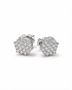 Classic 2ct Face Round Stud Diamond Earrings 14K
