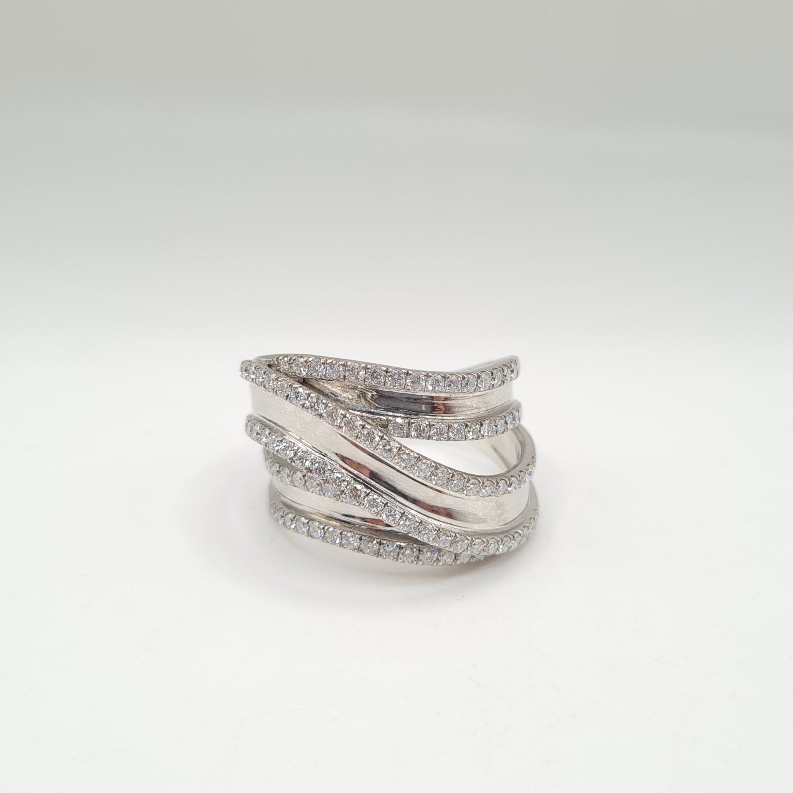 Crossover Statement Diamond Ring 14K