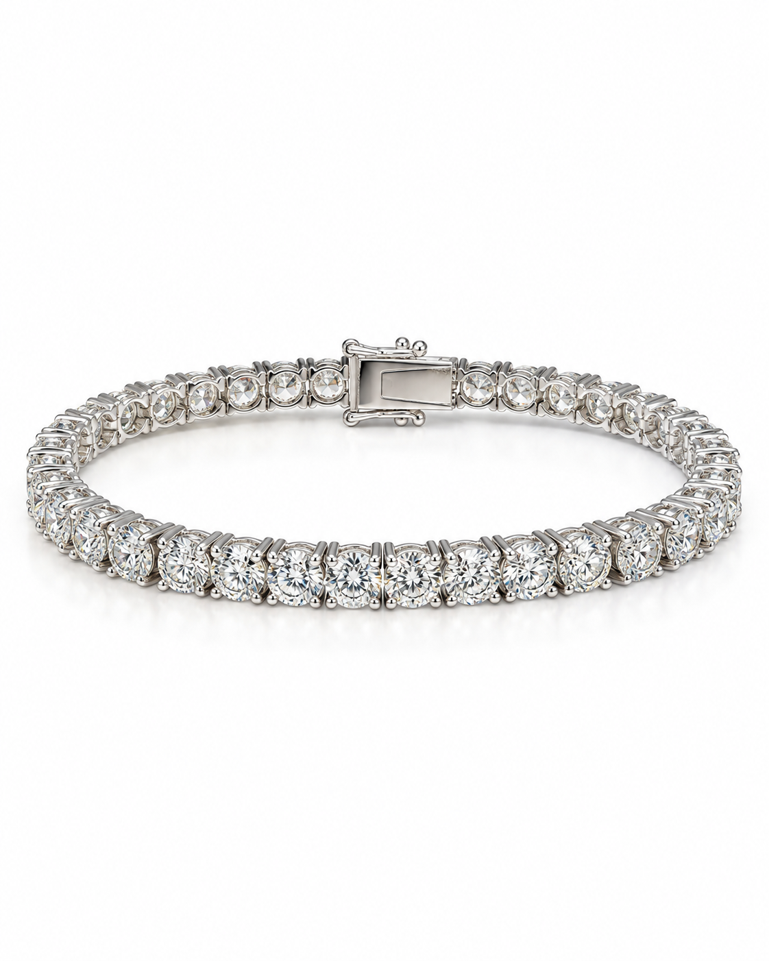 Classic 11.20CTW Full Eternity Solitaire Round Tennis Diamond Bracelet 18K