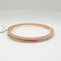 Rosegold Rainbow Sapphire Diamond Bracelet 18K 15.5cm