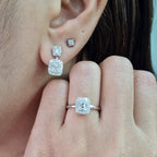 Classic Emerald Drop Diamond Jewelry Set 18K