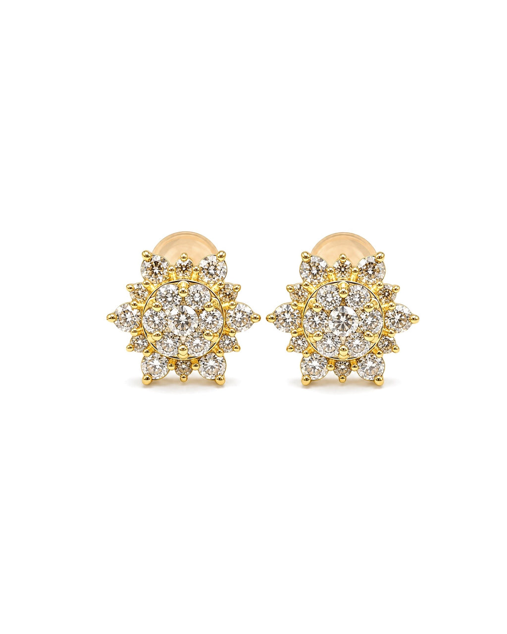 Classic Rositas Golden Stud Diamond Earrings 18K