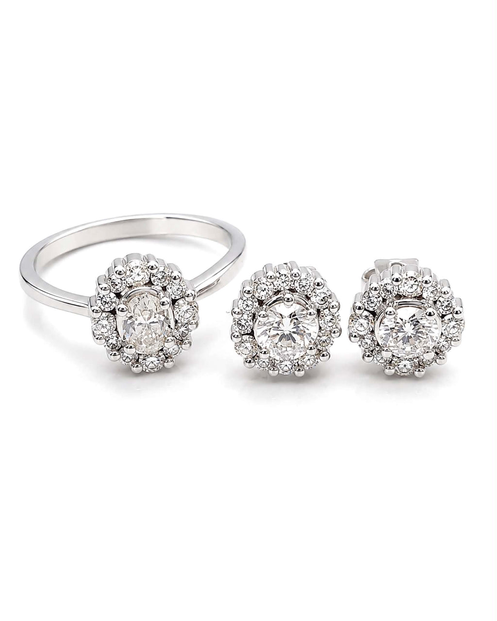 Classic Round Rositas Diamond Jewelry Set 14K