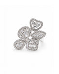 Classic Multi Shape Cluster Diamond Ring 14K