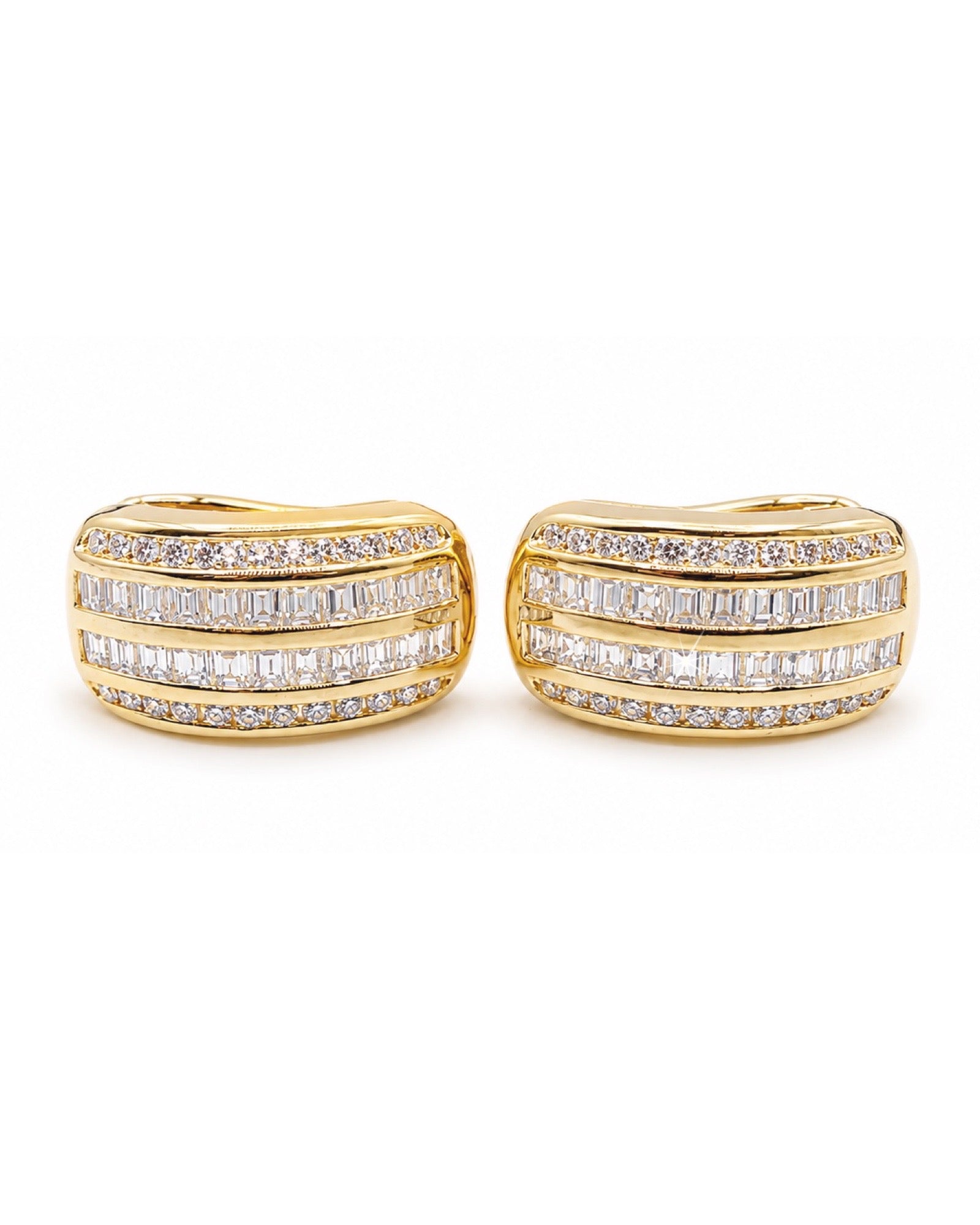 Classic Millionaire’s Hoop Diamond Earrings 18K