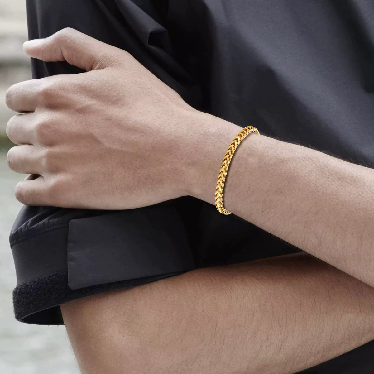 Sandro | Steel, 18K Gold Finish