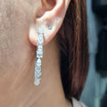 XX Classic
 Creole Cluster Shape Hoop Statement Diamond Earrings 18K