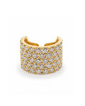 Classic Golden Millionaire’s Half Eternity Statement Diamond Ring 18K