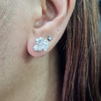 XX Classic 3.05cts Multi Shape Solitaire Cluster Diamond Earrings 18K