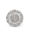 Classic Round Baguette Statement Diamond Ring 18K
