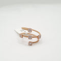 Rosegold Round Station Deco Spring Diamond Ring 18K
