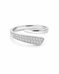 Classic Unisex Round Overlap Diamond Ring 14K
