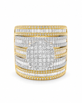 Classic Round Millionaire’s Half Eternity Statement Diamond Ring 14K