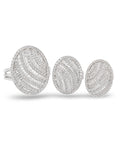 Classic Oval Baguette Stud Diamond Jewelry Set 14K