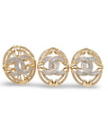 Golden Crossover Deco Diamond Jewelry Set 14K