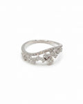 Half Eternity Pear Curved Crown Diamond Ring 14K