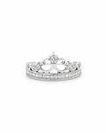 Classic Crown Half Eternity Diamond Ring 14K