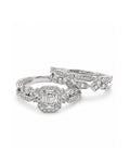 Classic 2in1 Cushion Baguette Cluster Shape Diamond Ring 14K