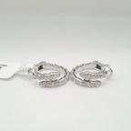 Serpent Hoop Paved Diamond Earrings 18K