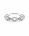 Classic Chain Half Eternity Diamond Ring 14K