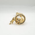 Golden Panther Statement Black Diamond Ring 18K