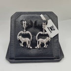 Panther Deco Drop Diamond Earrings 18K