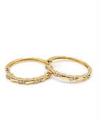 Classic Golden Serpent Hoop Diamond Earrings 14K