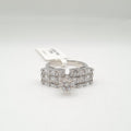 Round Baguette Tank Diamond Ring 18K